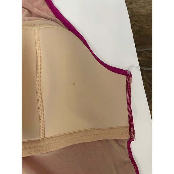 Swim By Cacique Size 16 Lightly Lined No Wire Pink High Neck One Piece Swim New - Picture 9 of 12